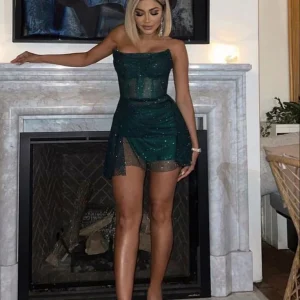 Stunning Green Short Party Homecoming Dress for Women