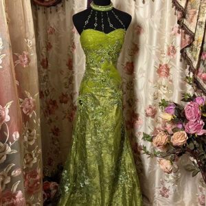 Sleek Green Mermaid Long Prom Dress Evening Gowns