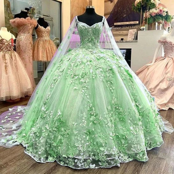 Gorgeous Blue A Line Tulle Ball Gown Prom Evening Dress - Bild 5
