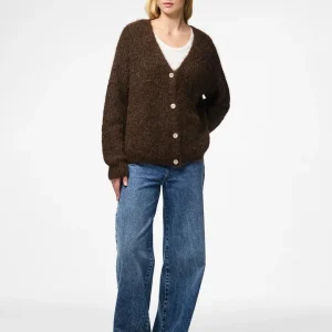 PCCLEO Knit Cardigan - Hot Fudge