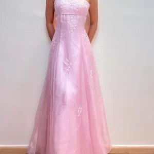 Mermaid Lace Long Prom Dress Pink Evening Gown