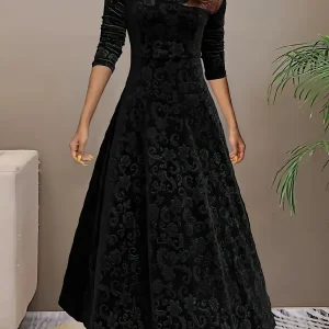 Bethany | Midiklänning Dam Blommig 3/4 Ärmar