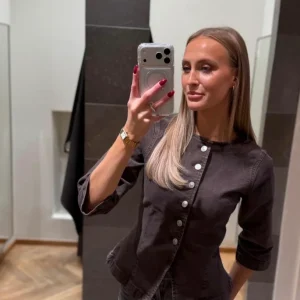 PCSELMA Denim Shirt - Hot Fudge