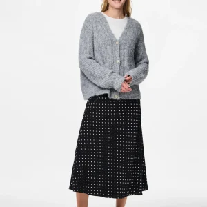 PCCLEO Knit Cardigan - Medium Grey Melange