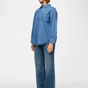 PCMAISIE Denim Shirt - Medium Blue Denim