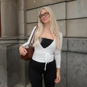 Rosette wrap top - Cloud