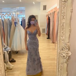 Gorgeous Long Prom Dresses Formal Evening Gowns Satin Fabric