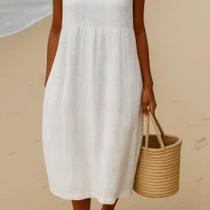 Klänning Ärmlös Blommig Sommar