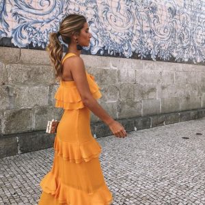 Elegant Floor Length Prom Dress New Fashion Tiered Evening Gown