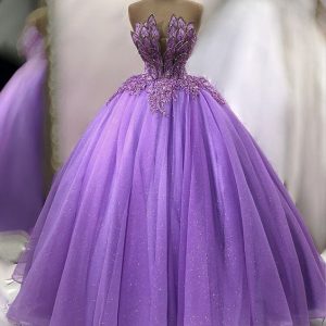 Elegant Purple Ball Gown Prom Dress: Long, Sexy, and Perfect for Any Gala