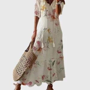 Maja | Sommarklänning Dam Boho V-Ringning