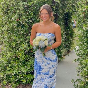 Strapless Long Prom Party Evening Dress in Satin Fabric