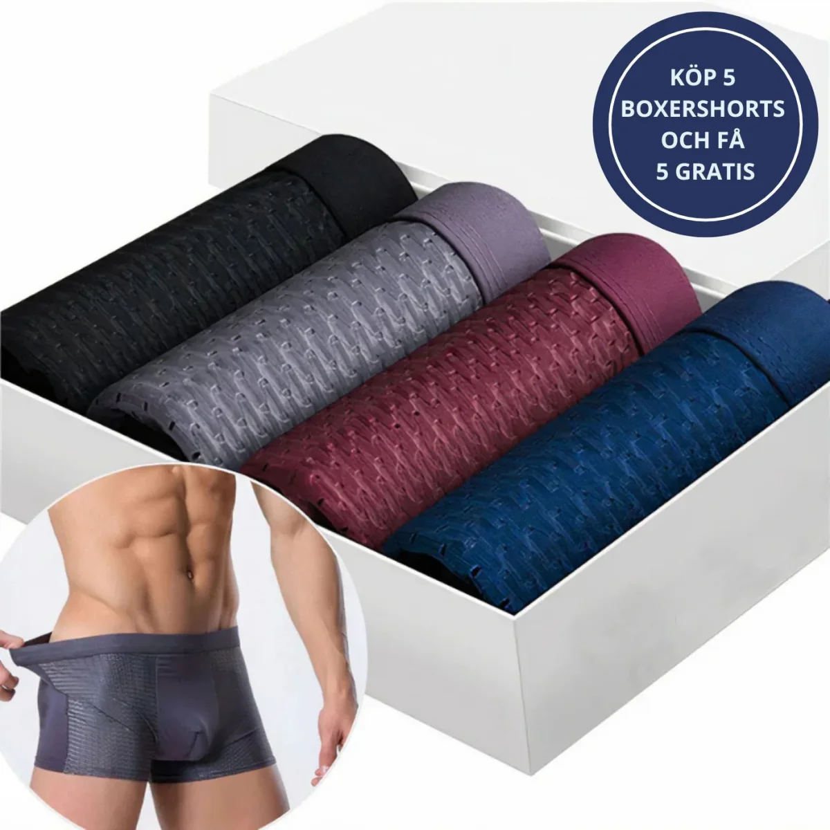 Bamboo Boxers – Andningsbara Boxershorts i Bambufiber (5+5 GRATIS) - Bild 2