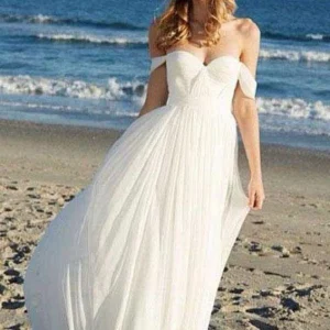 Boho Beach Off Shoulders sommar bröllopsklänningar