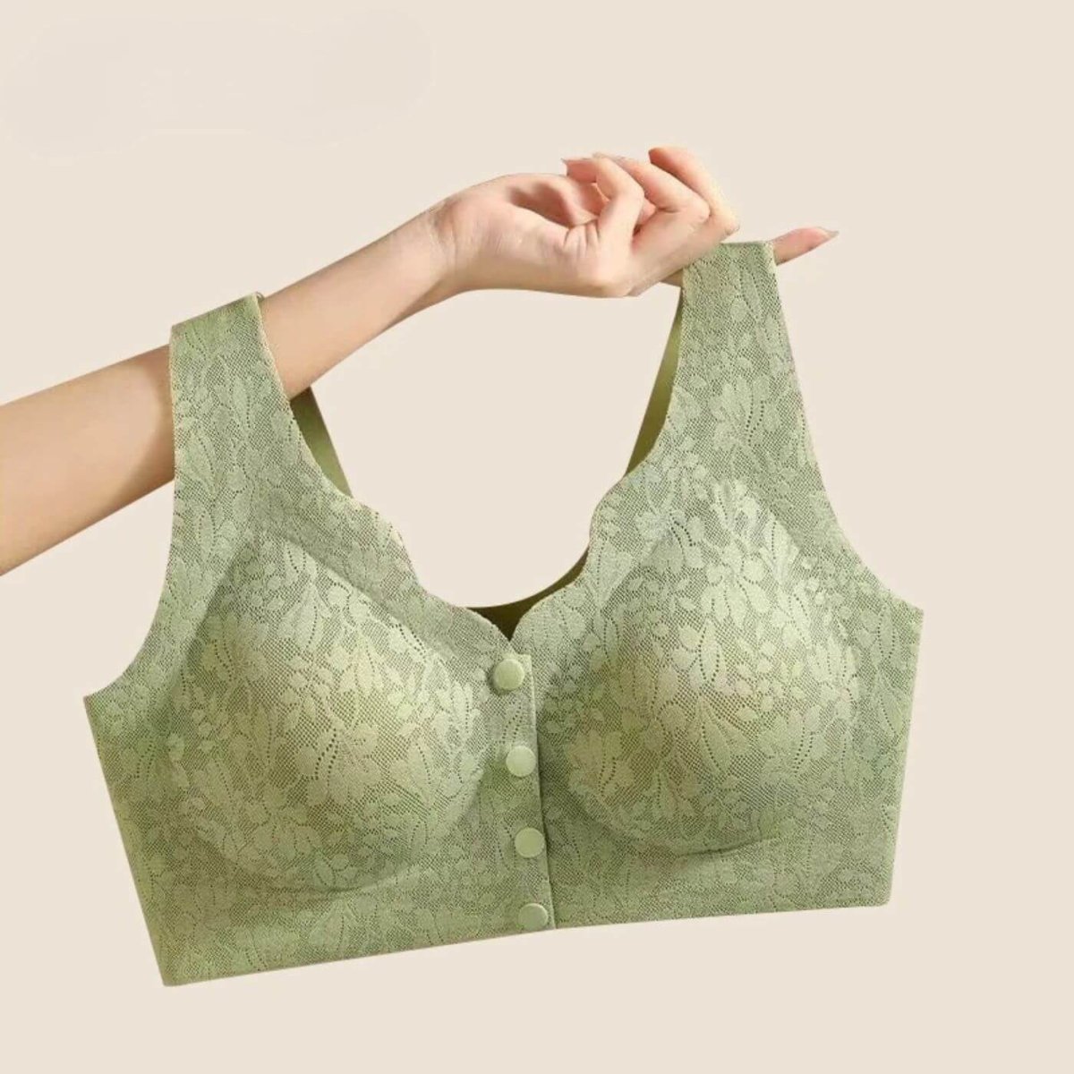 ComfyLift™ – Trådlös Vadderad BH med Frontknäppning för Komfort - Bild 2