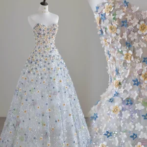 Floral Ball Gown Formal Prom Dress