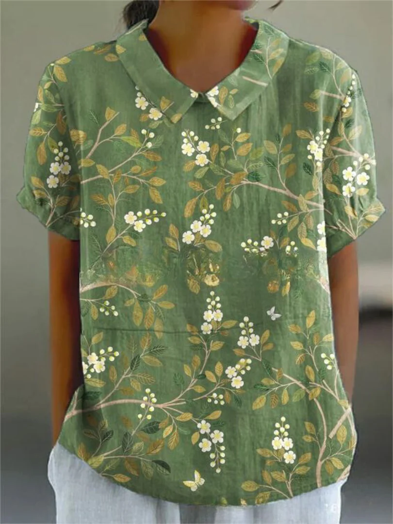 Maja | Blus Dam Blommig Långärmad - Bild 5