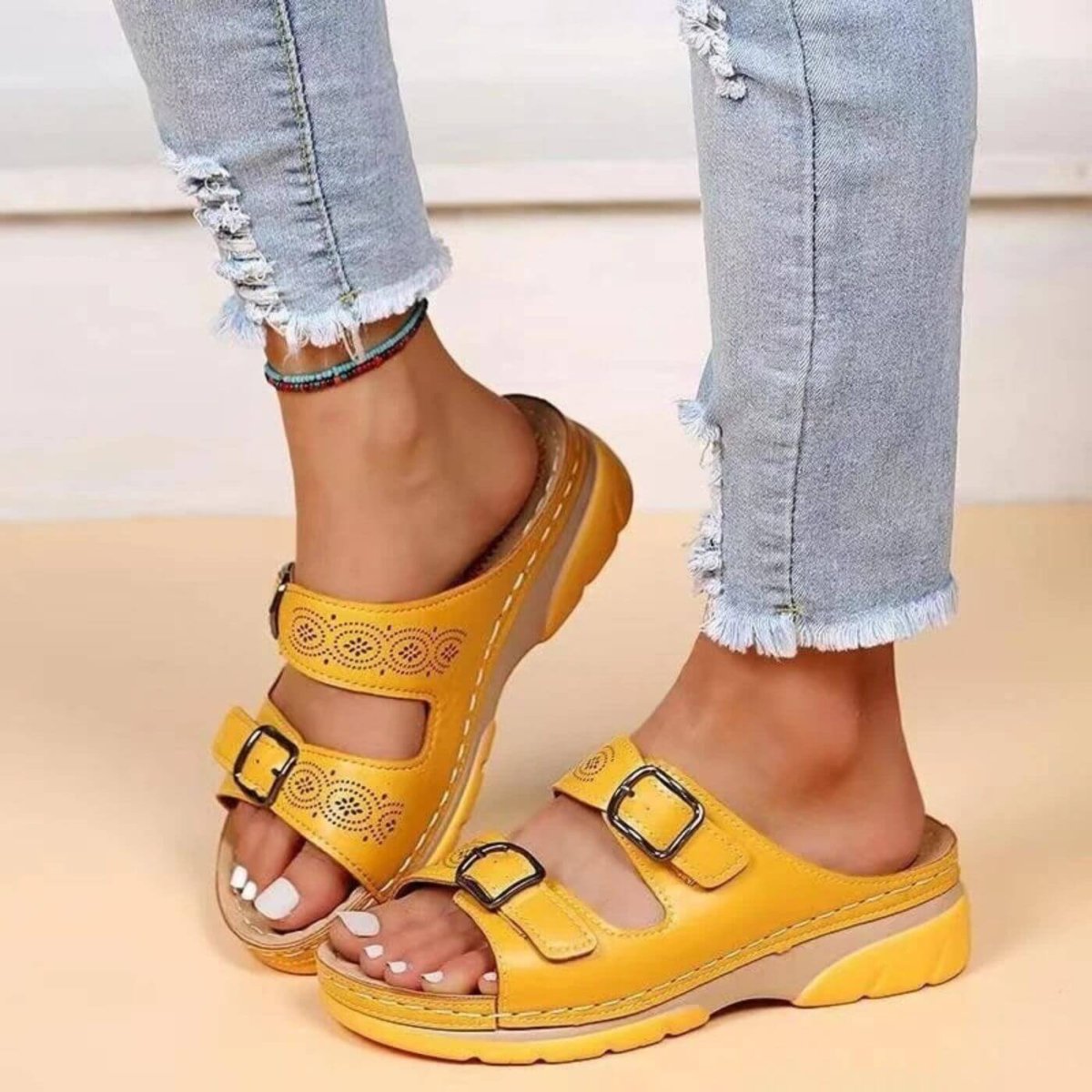 Freya™- Dubbla Spänne Ortopediska Sandaler - Bild 5