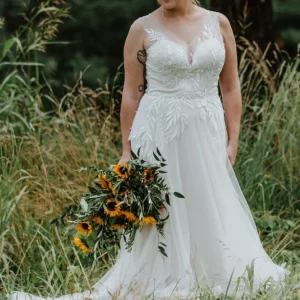 Spets Top Rustik Countryside Bröllopsklänning