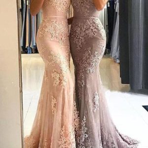 Lace Mermaid Lång Festklänning | Formell balklänning