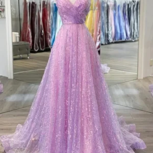 Lilac Spaghetti remmar Formell Klänning Balklänning