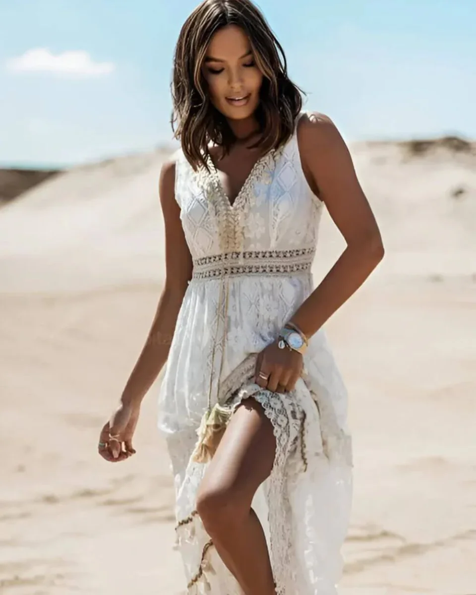 Livia – Elegant Klänning i Bohemisk Stil - Bild 3
