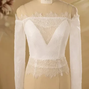 Lydia Off The Shoulder Bridal Separates Lace Top