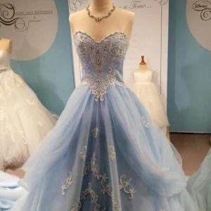 Quinceanera Klänningar Ljusblå Balklänning Disney Balklänning