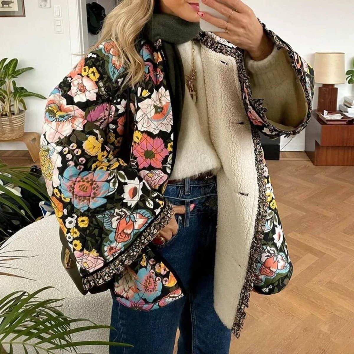 Maja™ - Varm Blommig Jacka - Bild 2