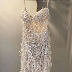 Beautiful Sequin Sheath Short Prom Dresses