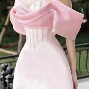 Sparkly Draped Off-Shoulder Mesh Tulle Bustier Bodycon Dress Short Prom Elegant Party Gown