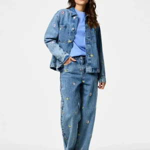 PCBENNIE Denim Jacket - Light Blue Denim