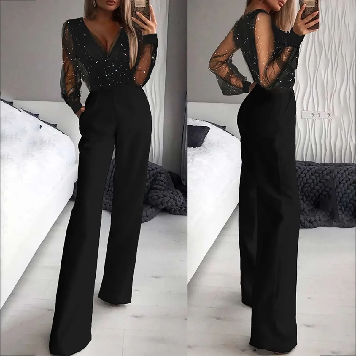 Lovisa | Jumpsuit Dam Vid Bensiluett V-Ringning - Bild 3