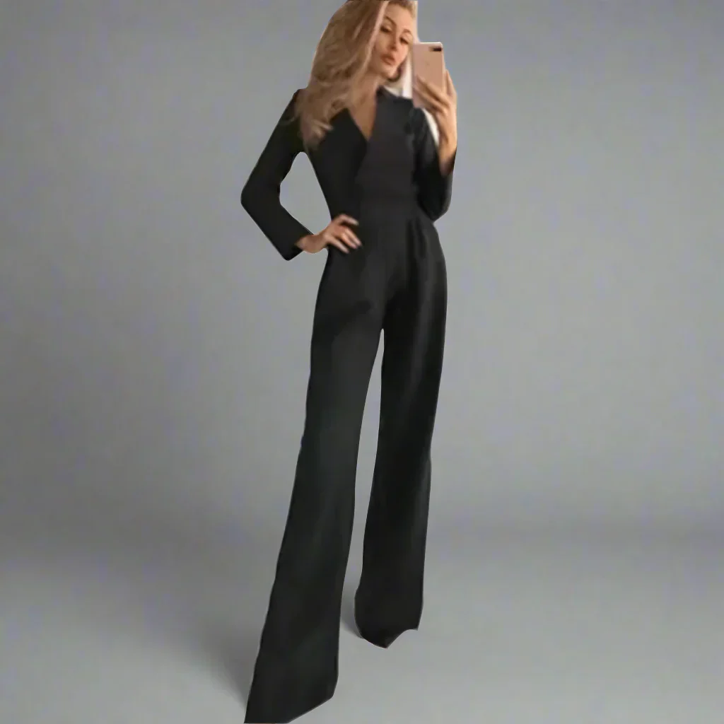 Hanna | Jumpsuit Dam Vid Bensiluett Krage