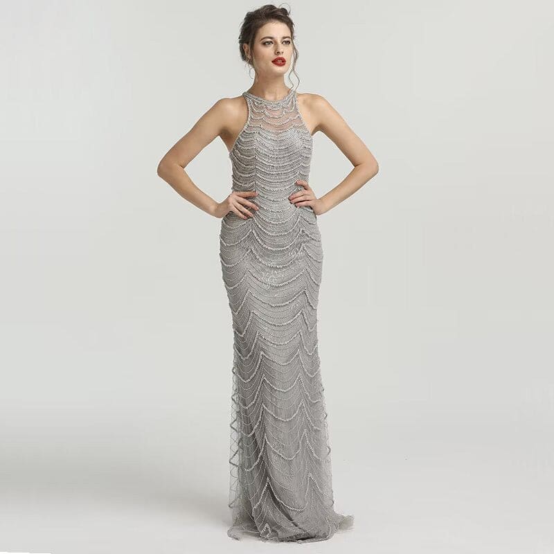Sparkling Black Sequin Tulle Mermaid Prom Dress: Elegant Sleeveless Design for Special Occasions - Bild 6
