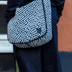 Svart/Vit Mönstrad Väska Hamra Black White Pattern