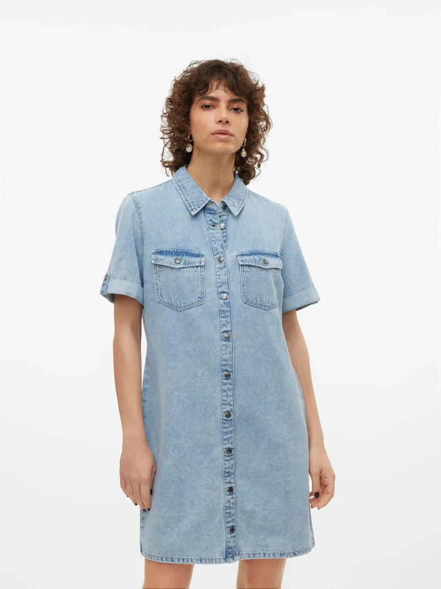 VMJENNIE Dress - Light Blue Denim - Bild 2