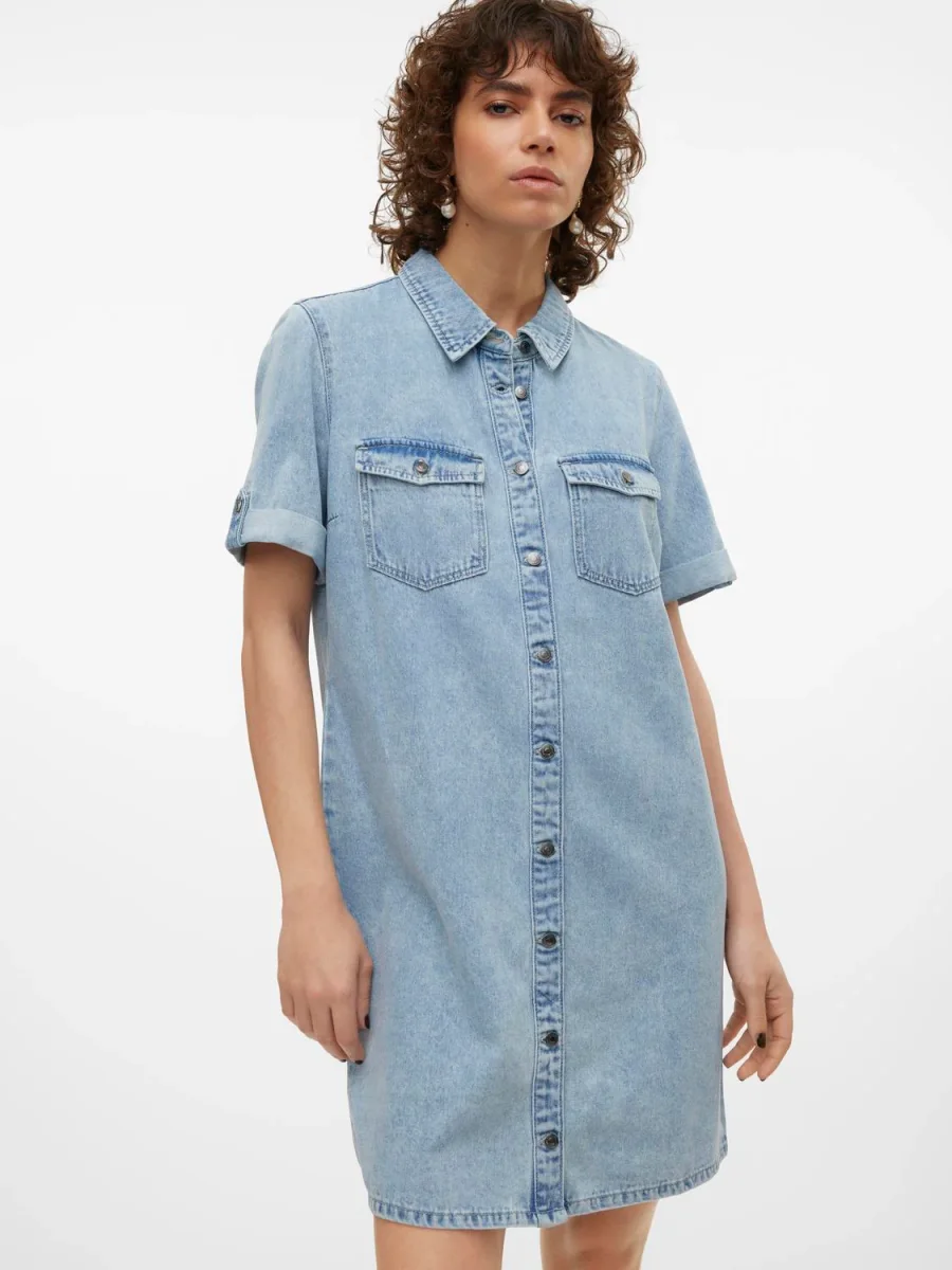 VMJENNIE Dress - Light Blue Denim - Bild 4