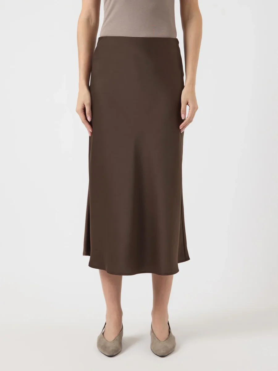 YASPELLA Midi Skirt - Chocolate Brown - Bild 3