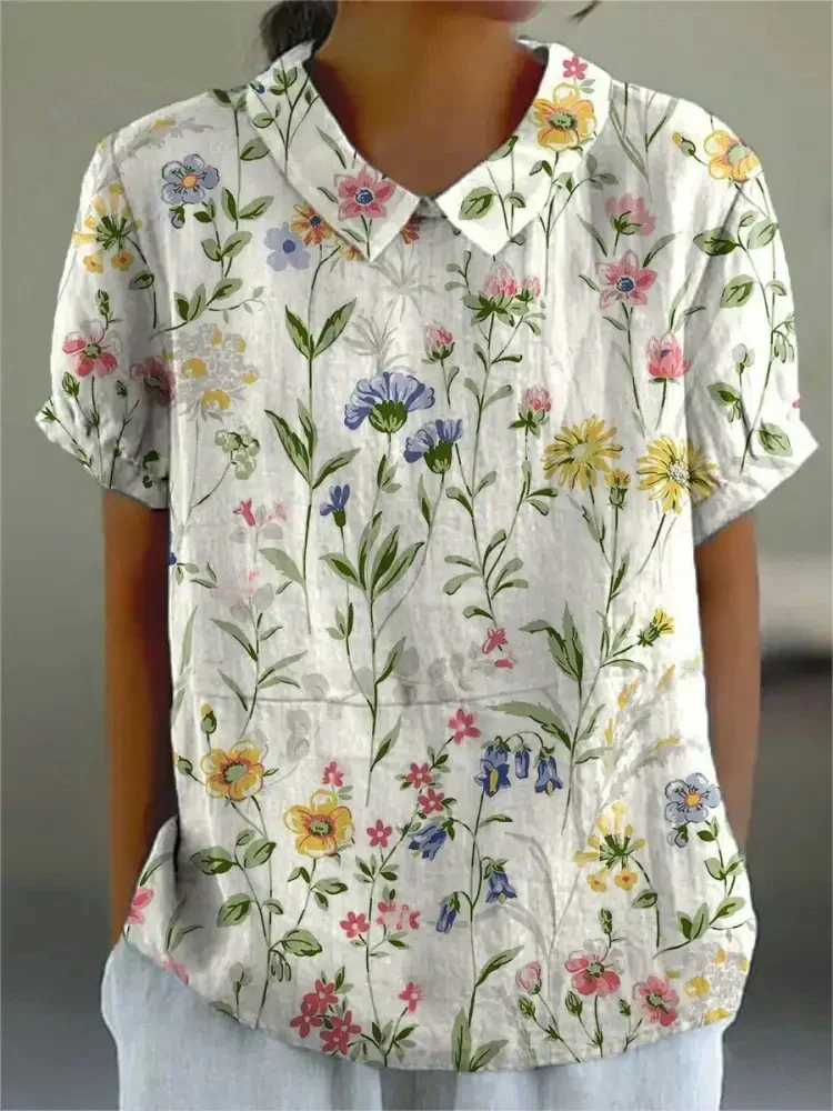 Maja | Blus Dam Blommig Långärmad