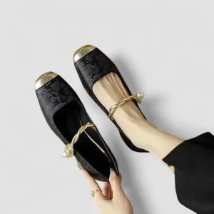 Skor Dam Mary Jane Rem Rund Tå