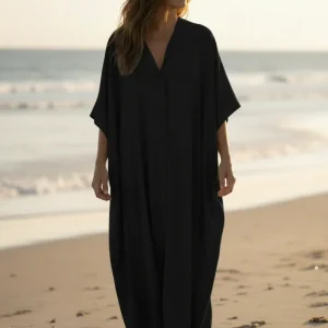 Svart Kaftanklänning Olinda Black