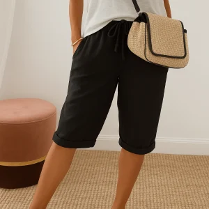 Ida | Shorts Dam Hög Midja Med Knyt