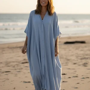 Ljusblå Kaftanklänning Olinda Sky Blue