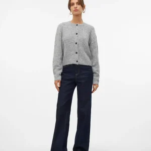 VMNOVAH Knit Cardigan - Medium Grey Melange