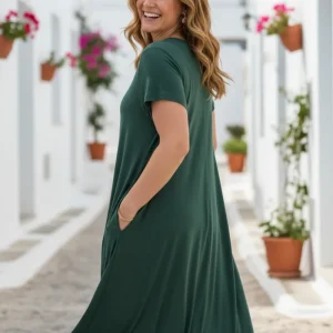 Mörkgrön Klänning Ballerina Original Dark Green