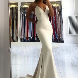Elegant Spaghetti-Straps Mermaid Prom Dress for Women - Perfect Evening Attire