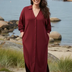 Mörkröd Sahara EcoCotton Longsleeve Maroon